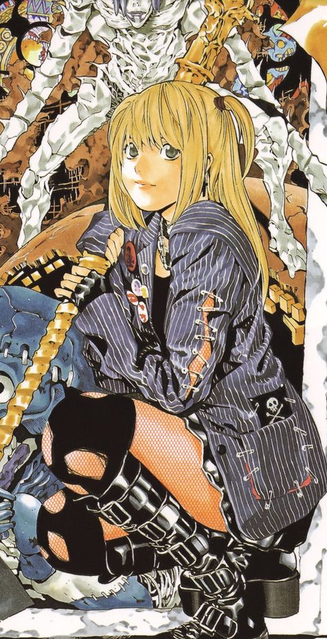 Misa Amane Outfit, Comics Anime, Misa Amane, Arte Punk, Catty Noir, Notes Art, 캐릭터 드로잉, Manga Covers, 영감을 주는 캐릭터