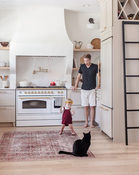 Fall Home Tour 2020 Jenna Sue Design, Barrister Bookcase, Wine Bottle Storage, Jenna Sue, French Oak Flooring, Custom Range Hood, Fall Home Tour, Brand Photoshoot, Real Estate Branding