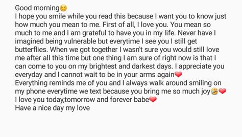 A good morning paragraph to your partner to let them know how much you mean to them❤ Cheer Up Paragraph For Him, Good Morning Meaning, Paragraphs To Make Him Happy, Birthday Quotes For My Girlfriend, Good Morning Paragraph For Boyfriend, Good Morning Paragraphs For Best Friend, Morning Letter For Him, Good Morning Beautiful Paragraph, Good Morning Notes For Girlfriend