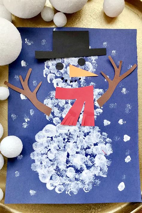 Snowman Art Painting with Snowballs - Fantastic Fun & Learning Diy Valentine's Gifts, Diy Christmas Canvas, Winter Classroom Activities, Sustainable Ideas, Snowman Ideas, Snowman Art, Christmas Art For Kids, Winter Art Lesson, Eco Friendly Gift Wrapping