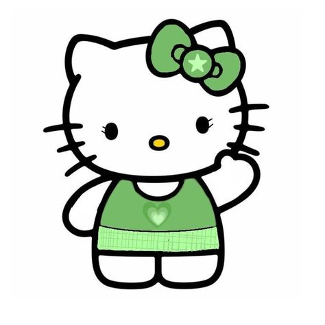 Green Hello Kitty Widget, Hello Kitty Brown Aesthetic, Green Hello Kitty Aesthetic, Green Hello Kitty Wallpaper, Green Hello Kitty, Hello Kitty Imagenes, Kitty Aesthetic, Walpaper Hello Kitty, Hello Kitty Themes