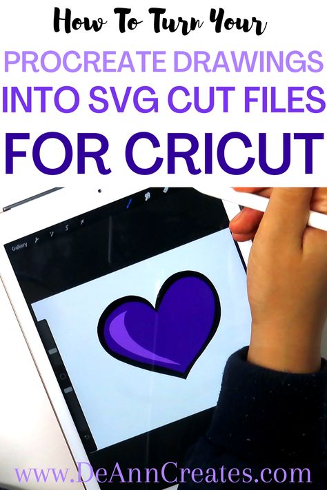 This tutorial will show you how to Procreate drawings into SVGs or cut files using Cricut Design Space app, an iPad, and an Apple Pencil. This DIY project is perfect for beginners. You can easily design your own art and import it into Cricut. It even has an instructional video to go with it! Check it out! #CricutDesignSpace #Procreate #Cricut Vinyl Craft Projects, Cricut Banner, Diy Techniques And Supplies, Apple Pen, Card Making Tools, Felt Craft Projects, How To Use Cricut, Craft Projects For Adults, Wood Craft Projects