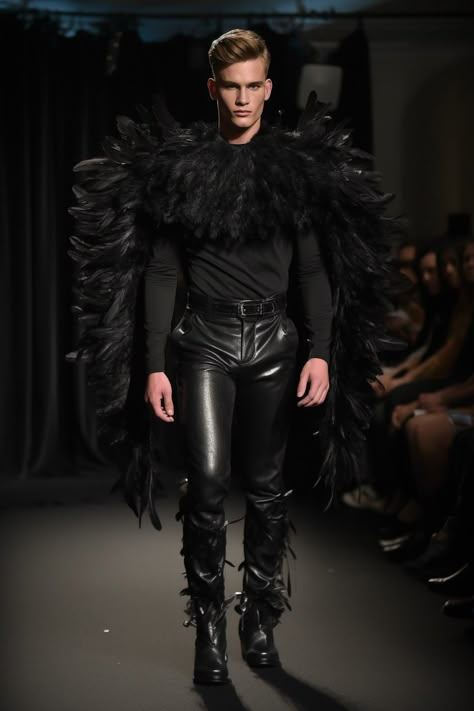 Vishma Maharaj, Rave Men, Gothic Chic, Angel Man, Mood And Tone, Fallen Angel, Costume Ideas, Dark Side, Men's Fashion