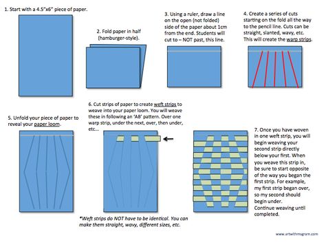 EQ: What is Op Art? Paper weaving?   This project was born out of my need to come up with a 3 day project to do with my 3rd graders this pas... Paper Weaving Template, Templates Pinterest, Classe D'art, Middle School Art Projects, 2nd Grade Art, 6th Grade Art, 3rd Grade Art, Classroom Art Projects, Abstract Paper