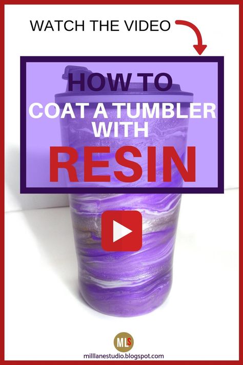 Coffee on the run never looked so good! This video shows you how to make your own DIY resin coated insulated travel mug that even a resin beginner can tackle. #MillLaneStudio #diyresintumbler #resincoffeemug #resinprojectideas #diytravelmug #reusablecoffeecupdiy Resin Coffee Cups, How To Use Resin, Resin Beginner, Resin Homewares, Resin Arts, Coffee Cups Diy, How To Make Resin, Coffee Cup Design, Diy Epoxy