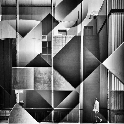 Criss crossing - Recomposed image, by Serge Najjar Serge Najjar, Abstract Artwork, Architecture, Design, Art