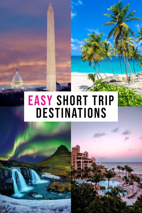 Short trip ideas for those wanting to travel more 24th Birthday Trip Ideas, Winter Birthday Trip Ideas, Small Vacation Ideas, Short Trips In The Us, Short Vacation Ideas, Guys Trip Ideas, 40th Birthday Travel Ideas, Couple Trip Ideas, Sweet 16 Trip Ideas