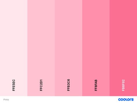 Soft Pink Color Palette, Ipad Inspo, Create Color Palette, Bedroom Colour Palette, Hex Color Palette, Color Palette Challenge, Color Schemes Colour Palettes, Pink Palette, Color Palette Bright