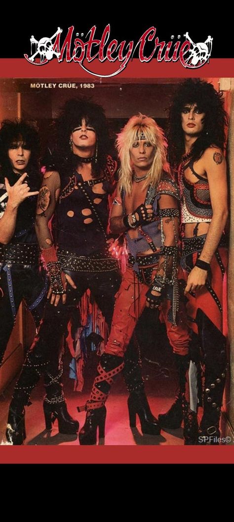 Glam Metal Wallpaper, Motley Crue Outfit Ideas, 80s Rock Band Poster, Motley Crue Wallpaper, Motley Crue Poster, 80s Aesthetic Wallpaper, Glam Rock Bands, Stranger Things Print, 80s Rock Bands