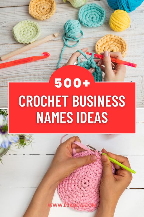 In this article, we will explore the importance of a catchy business name for your crochet venture and provide you with 500+ creative name ideas for your crochet business. #crochet #crochetnames Cute Crochet Business Names, Crochet Account Name Ideas, Crochet Boutique Ideas, Crochet Business Name Ideas, Crochet Username Ideas, Amigurumi Business, Handmade Business Names, Crochet Page Name Ideas, Crochet Name Tag