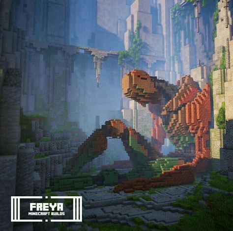 Minecraft Excavation Site, Freya Minecraft Builds, Minecraft Robot Build, Minecraft Mineshaft Ideas, Minecraft Robot, Minecraft Epic Builds, Excavation Site, Minecraft Building Guide, Case Minecraft