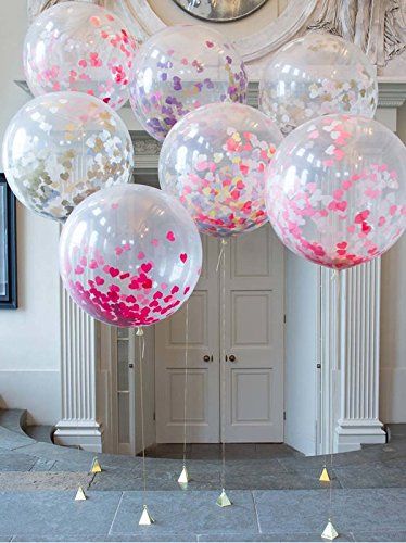 Confetti Balloon Jumbo Latex Balloon Filled with Multicol... https://smile.amazon.com/dp/B01NCS8SJD/ref=cm_sw_r_pi_dp_x_FoFKyb5CEZPC3 Paper Balloons, Filled Balloons, Pretty Balloons, Deco Ballon, Giant Balloon, Paper Balloon, Bubblegum Balloons, Jumbo Balloons, Glitter Balloons