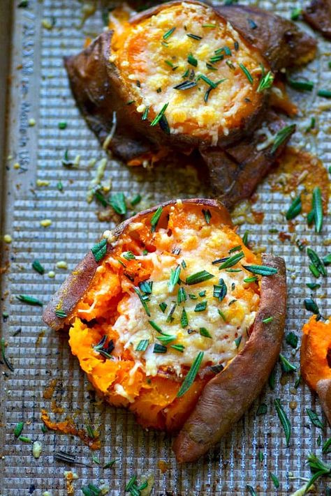 Potatoes With Herbs, Baked Sweet Potato Slices, Smashed Sweet Potatoes, Sides Dishes, Sweet Potato Slices, Roasted Potato Recipes, Browned Butter, Mashed Sweet Potatoes, Sweet Potato Casserole