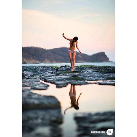 Darsan reflecting in a tide pool Tide Pool Photography, Tide Pool Photoshoot, Pool Photography, Tidal Pool, Tide Pool, Surf Brands, Ig Captions, Pool Photos, Tide Pools