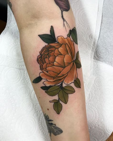 Orange rose and eucalyptus 🧡 Yellow Rose Tattoo, Yellow Tattoo, Symbols Of Strength Tattoos, Yellow Rose Tattoos, Rose Tattoo Meaning, Watercolor Rose Tattoos, Rose Tattoos For Men, Blue Rose Tattoos, Skeleton Hand Tattoo