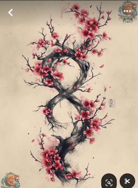 Cherry Tree Tattoo Design, Cherry Blossom Arm Tattoo, Sakura Tree Tattoo, Cherry Blossom Tattoo Men, Japanese Cherry Blossom Tattoo, Cherry Tree Tattoos, Cherry Blossom Tree Tattoo, Skull Tattoo Flowers, Tree Tattoo Men