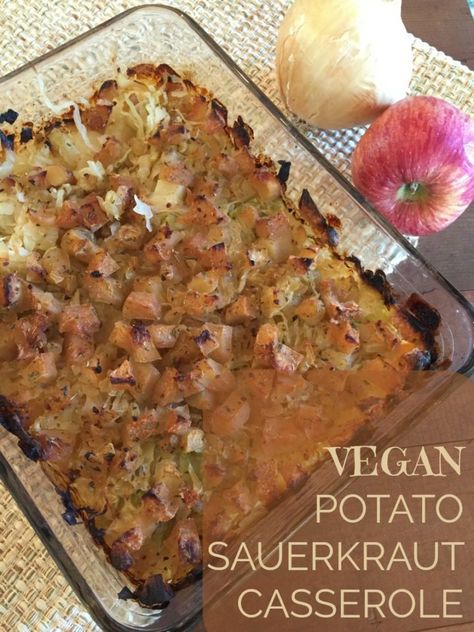 Wfpb Appetizers, Vegan Oktoberfest, Wahls Diet, Sauerkraut Casserole, Vegan Casseroles, Potato Diet, Mcdougall Recipes, October Fest, Vegan Casserole