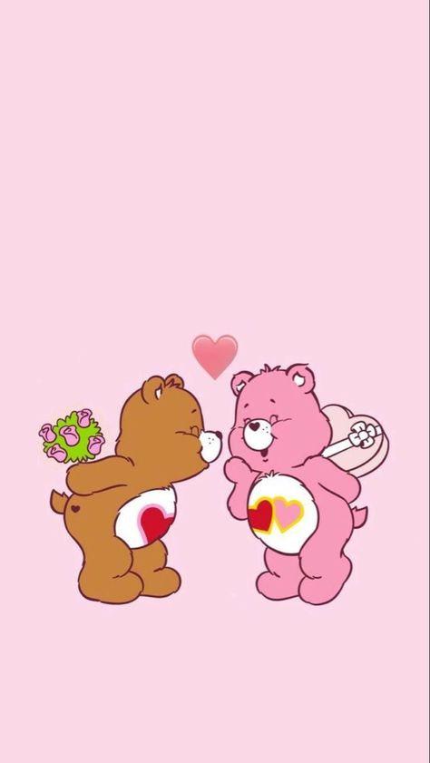 Valentines Wallpaper Iphone, Care Bears Vintage, Valentines Wallpaper, Picture Collage Wall, Phone Wallpaper Patterns, Photo Wall Collage, Bear Wallpaper, Iphone Background Wallpaper, Art Collage Wall