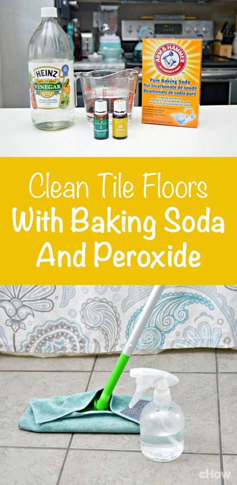 Easiest way to get super clean tiles in your kitchen, bathroom, or any tiled floor in your home! All you need is water, baking soda and vinegar. http://www.ehow.com/how_5616699_clean-floors-baking-soda-peroxide.html?utm_source=pinterest.com&utm_medium=referral&utm_content=freestyle&utm_campaign=fanpage Clean Tile Floors, Clean Bathroom Floor, Clean Baking Pans, Cleaning Tile Floors, Baking Soda Vinegar, Cleaning Painted Walls, Clean Bathroom, Glass Cooktop, Deep Cleaning Tips