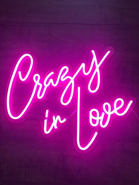 Led Flex, Neon Quotes, Baddie Style, Love Neon Sign, Crazy In Love, Neon Aesthetic, Diet Coke, Wall Backdrops, Crazy Love