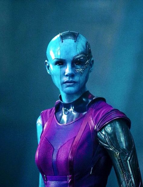 Karen Gillan as Nebula in Guardians of The Galaxy Nebula Guardians Of The Galaxy, Nebula Marvel, Marvel Wall Art, Marvel Coloring, Blue Skin, Marvel Wall, Marvel Photo, Marvel Images, Peggy Carter