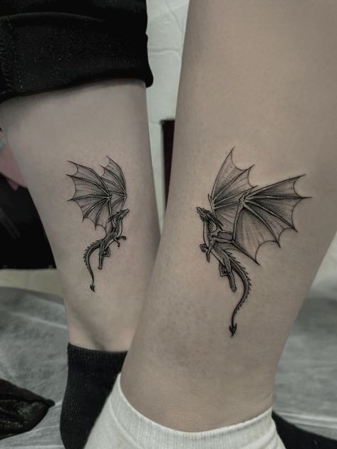 Dragon Tattoo For Couples, Wyvern Tattoo, Lil Tattoos, Small Dragon Tattoos, Orchid Tattoo, Dragon Tattoo For Women, Fantasy Tattoos, Inspiration Tattoo, Tattoo Cover Up