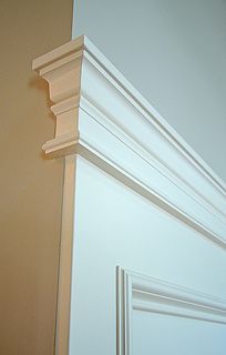 Corner panel molding construction detail. | by nucasa Interior Front Door Trim, Staircase Molding, Interior Front Door, Molding Ideas, Interior Window Trim, Panel Molding, Trim Carpentry, Wall Panel Molding, Wainscoting Styles