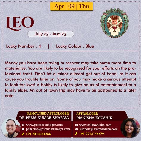 #leo #leofacts #leohoroscope #leozodiac #leodailyhoroscope Leo Daily Horoscope, Lucky Peach, Leo Horoscope, Tarot Card Readers, Lucky Colour, Leo Facts, Lucky Number, Leo Zodiac, Daily Horoscope