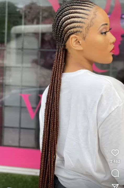 Conrows Lines And Braids Long, Straight Lines Hairstyle, Carrot Push Back Hairstyle, Conrows Lines Straight Back, Simple Conrows Lines Hairstyles, Conrows Lines For Black Women Thick, Lines Braids Hairstyles, Tiny Cornrows Braids Straight Back, Conrows Lines And Braids With Beads