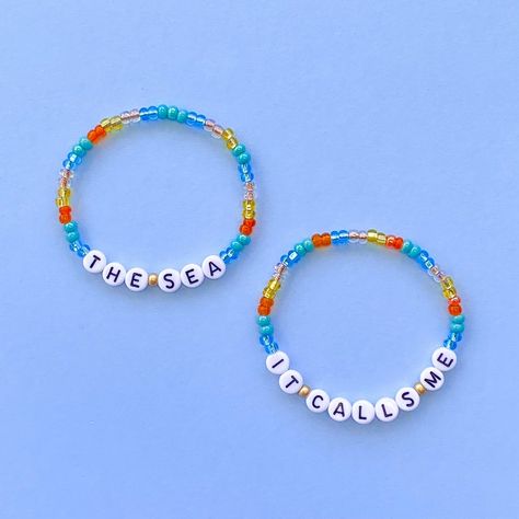 Moana Bracelet Set Stacking Stretch Bracelets Beaded | Etsy Moana Beaded Bracelet, Disney Beaded Bracelet, Moana Bracelet, Disney Friendship Bracelet, Flower Bracelet Diy, Disney Friendship, Disney Bracelets, Bracelets Layering, Moana Crafts