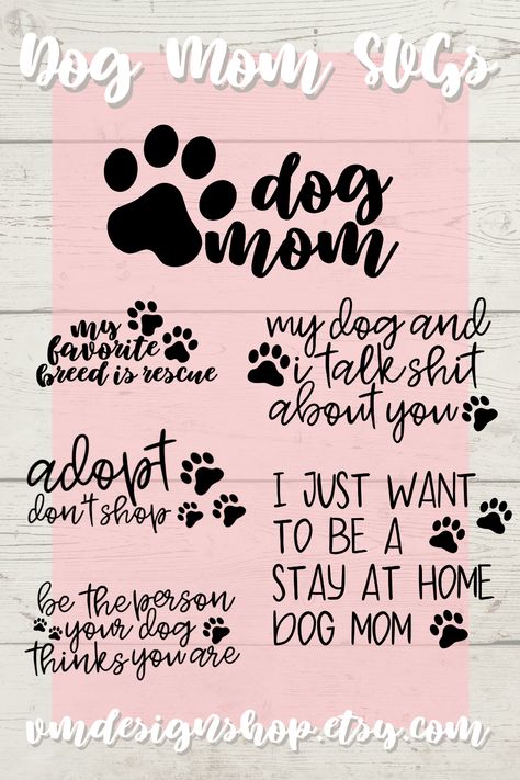 Free Dog Svg, Dog Mom Cup, Stay At Home Dog Mom, Paw Print Svg, Dog Mom Svg, Mom Aesthetic, Pink Donut, Diy Crochet Bag, Pet Mom