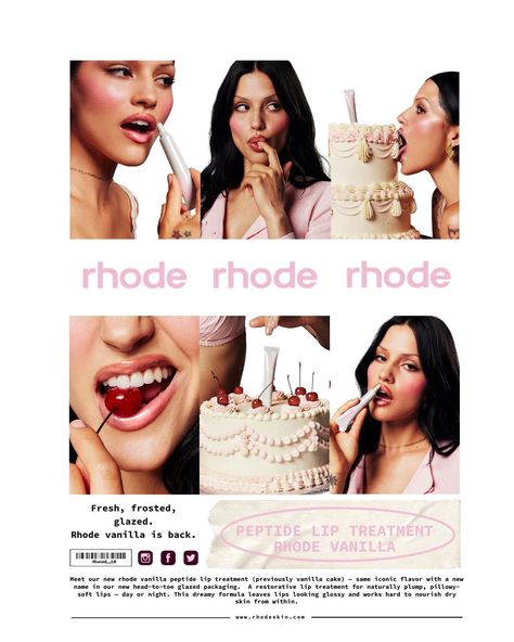 Rhode Branding, Brand Cake, Makeup Poster, Beauty Poster, Product Poster, Cake Branding, Beauty Posters, Beauty Marketing, New Energy