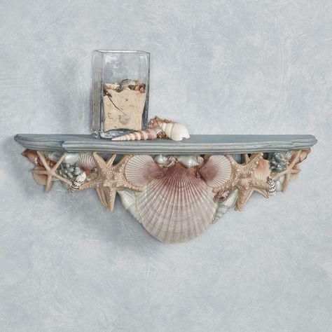 Sea Shells Room Decor, Beachy Themed Room, Sea Theme Room, Resin Shells, Shell Furniture, Seashell Shadow Boxes, Beach Chic Decor, Beautiful Beach Houses, Shabby Chic Porch