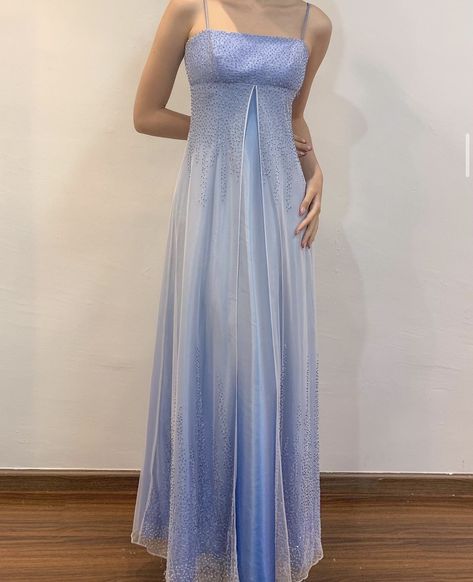 00s Prom Dress, 2000 Prom Dress, Periwinkle Outfit, Periwinkle Gown, Periwinkle Prom Dress, Powder Blue Dress, Periwinkle Dress, Dream Prom Dress, Long Party Dress