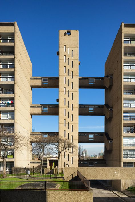 Brutalist Architecture Uk, Balfron Tower, Building Collage, Tower Hamlets, Brutalism Architecture, Tower Block, Architectural Interior, Architectural Photographers, Social Housing