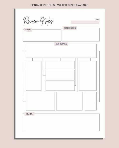 Notes Layout, Article Summary, Notes For School, College Note Taking, Summary Template, School Lines, Samsung Notes, Writing Template, Student Planner Printable