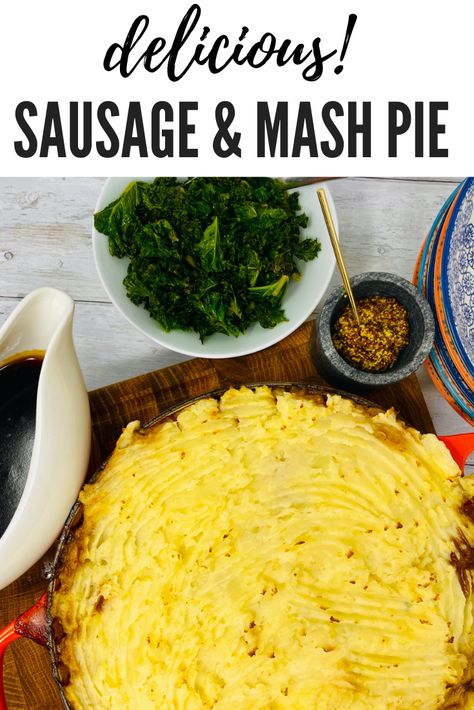 Easy Sausage Dinner Recipes, Easy Sausage Recipes, Sausage And Mash, Sausage Stew, Homemade Pies, Fluffy Mashed Potatoes, Best Sausage, Mash Recipe, Potato Toppings