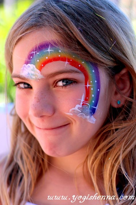 Kids Face Painting Easy, Face Painting Unicorn, Face Painting Images, Easy Face Painting Designs, Rainbow Face Paint, Festival Face Paint, Face Painting Tips, Face Painting Ideas, Girl Face Painting