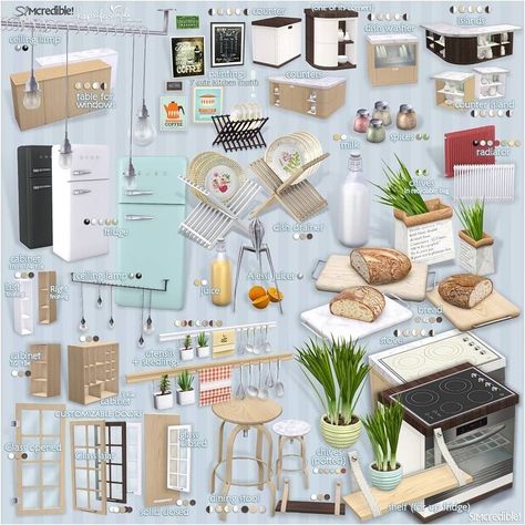 Keep Life Simple Kitchen decor 🍞 - The Sims 4 Build / Buy - CurseForge Sims 4 Base Game Kitchens, Furniture Cc Sims 4 Kitchen, Sims 4 Decor Kitchen, Sims 4 Cc Kitchen Appliances Maxis Match, Sims 4 Alpha Kitchen, Kitchen Clutter Sims 4, Curse Forge Sims 4, Sims 4 Kitchen Set Cc, Kitchen Ideas Sims 4