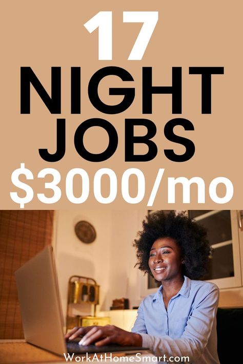 Looking for part-time night jobs from home to supplement your income? If so, we've got you covered in this selection of work from home night jobs for moms, college students, and everyone else. Night Jobs From Home, Easy Work From Home Jobs, Make Extra Money At Home, Home At Night, Part Time Work, Legitimate Work From Home Jobs, Home Night, Night Jobs, Best Work From Home Jobs