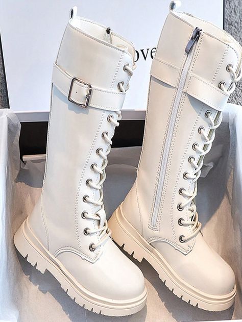 Pastel Combat Boots, Mid High Boots, High Combat Boots, Knee High Combat Boots, Girls Combat Boots, Knee Boots Flat, Fulfillment Center, Mens Glasses Fashion, Old Boots