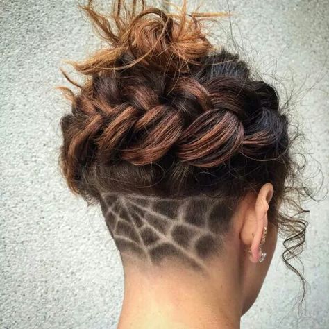 Undercut Hair Designs, Shaved Design, Shaved Designs, Undercut Hairstyles Women, Undercut Designs, Undercut Long Hair, Undercut Styles, Shaved Hair Designs, Undercut Women