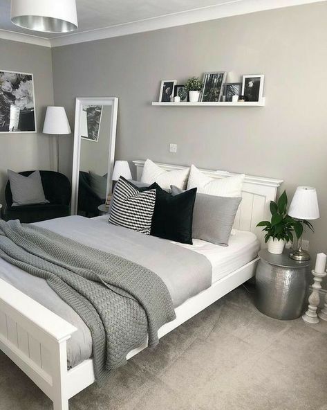 Room Vibes, Dekorasi Kamar Tidur, Grey Room, Bedroom Idea, Grey Bedroom, Redecorate Bedroom, Trendy Bedroom, Scandinavian Furniture, Room Design Bedroom