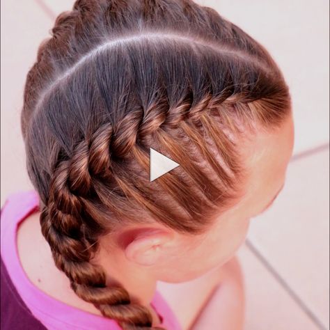 +In this video I show you how to make a Rope Twist French Braid. Watch the complete tutorial on my YouTube Channel On Hair With Erin braided hairstyles box braids, braided hairstyles styles, braided hairstyles half up half down... Rope Twist French Braid, Twist French Braid, French Twist Braids, Hairstyles Bubble, Braids Volleyball, Bubble Braids, Braided Prom Hair, Volleyball Hairstyles For Curly Hair, Braided Hairstyles For Teens