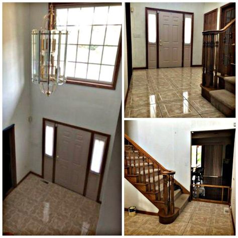 banisters 2 Story Foyer Decorating Ideas, Landing Wall Decor, 2 Story Foyer Ideas Entryway, Two Story Foyer Decor, Two Story Foyer Ideas Entryway, Two Story Foyer Ideas, Two Story Entryway Ideas, 2 Story Entryway Decor, Foyer Paint Color Ideas