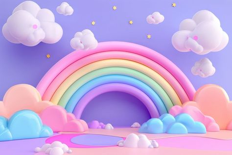 Cute rainbow background backgrounds purple nature. | premium image by rawpixel.com / beam Background Pelangi Aesthetic, Rainbow Background Aesthetic, Photo Studio Design Backgrounds, Background Aesthetic Landscape, Cartoon Background Images, Rainbow Wallpaper Backgrounds, Backgrounds Purple, Rainbow Landscape, Rainbow Children