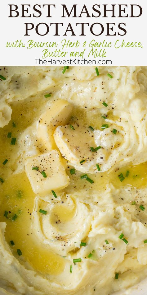 Up your mashed potatoes game with this crowd pleasing Boursin Mashed Potatoes recipe. These Boursin cheese mashed potatoes are rich and creamy and they rival any upscale restaurant out there. Cheese Mashed Potatoes Recipe, Boursin Mashed Potatoes, Classic Mashed Potatoes, Upscale Restaurant, Cheese Mashed Potatoes, Best Mashed Potatoes, Mashed Potatoes Recipe, Boursin Cheese, Easy Potato Recipes