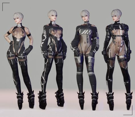 Sci Fi Outfits, Sci Fi Outfit, Cyberpunk Outfit, Sci Fi Character Design, Sci Fi Clothing, Cyberpunk Female, Cyberpunk Design, Cyborgs Art, Sci Fi Fashion