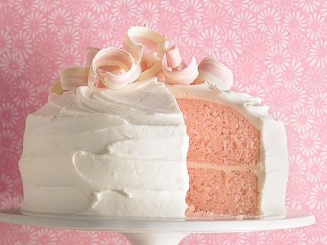 Pink Almond Party Cake Cake Roses, Champagne Cake, Almond Flavor, Cake Walk, White Cake Mixes, Almond Cakes, Pink Cake, Sugar Rush, Betty Crocker