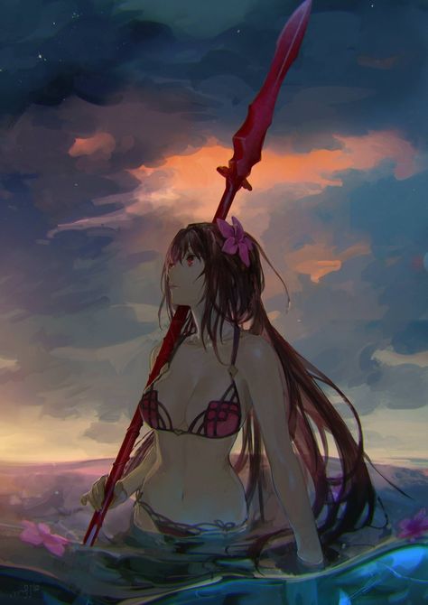 Scathach/Kuroka - Imgur Fate Assassin, Scathach Fate, Fate Servants, Fate Stay Night Anime, Fate Anime Series, Fate Zero, Type Moon, Fate Series, Art Archive